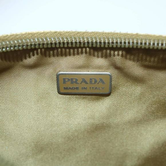 PRADA Sports Hand Bag Canvas Beige Khaki Auth as096 - Picture 10 of 16